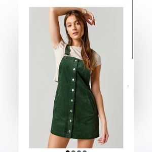 francesca's green corduroy dress Women's Sage Cord Dress Green main image 1